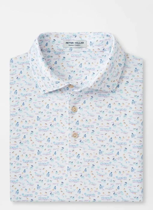 Peter Millar Sun Protection Apparel|5 O'Clock In Fiji Performance Jersey Polo