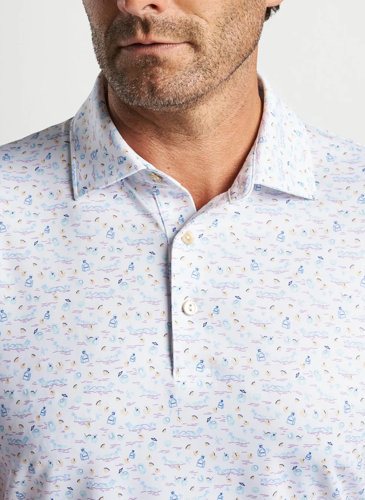 Peter Millar Sun Protection Apparel|5 O'Clock In Fiji Performance Jersey Polo