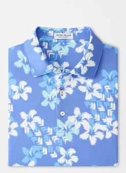 Peter Millar Sun Protection Apparel|Abstract Floral Performance Jersey Polo