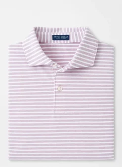 Peter Millar Polos|Albatross Stripe Cotton Blend Pique Polo