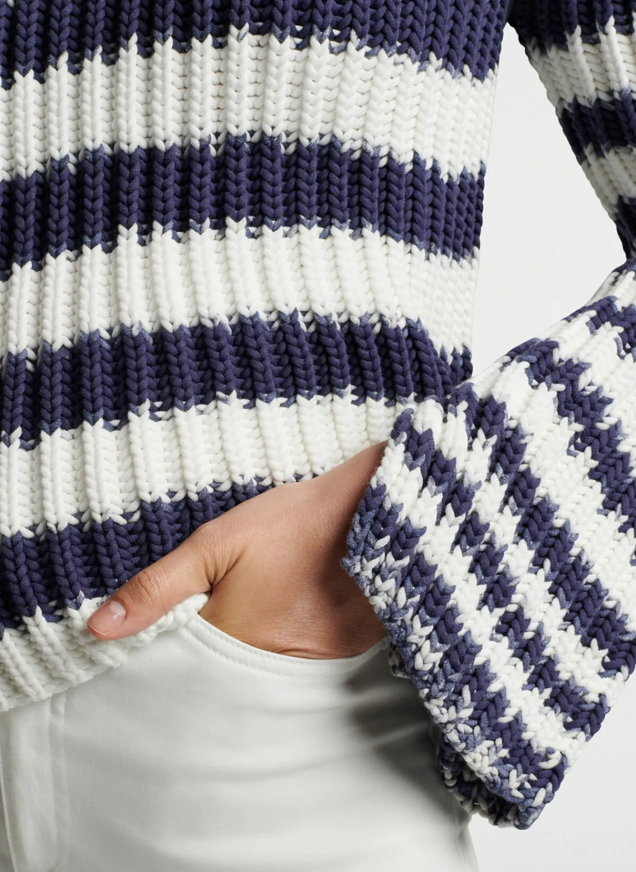 Peter Millar Sweaters|Alek Wide Sleeve Stripe Sweater