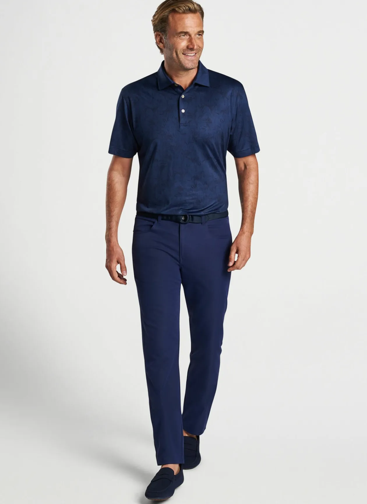 Peter Millar Sun Protection Apparel|Bamboo Botanical Performance Jersey Polo