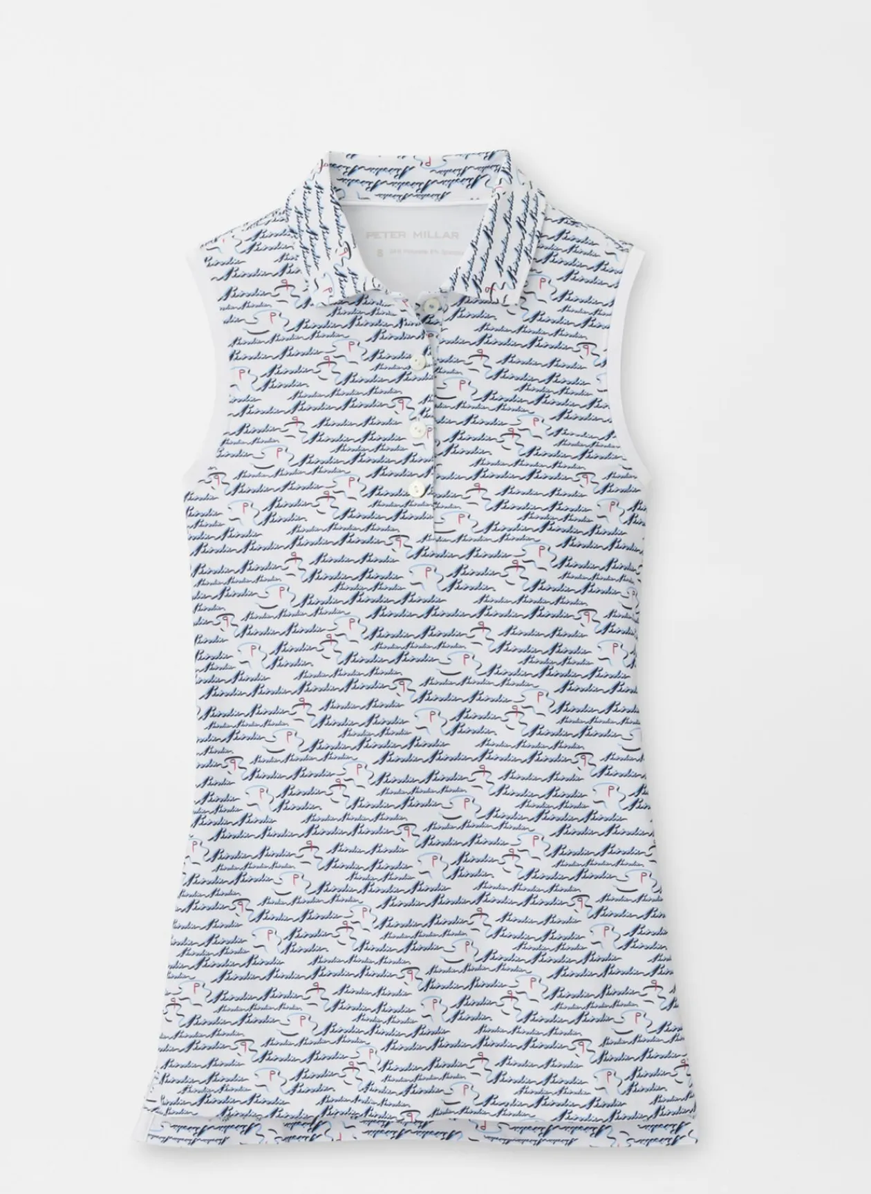 Peter Millar Polos & Shirts|Banded Sport Mesh Birdie Print Sleeveless Button Polo