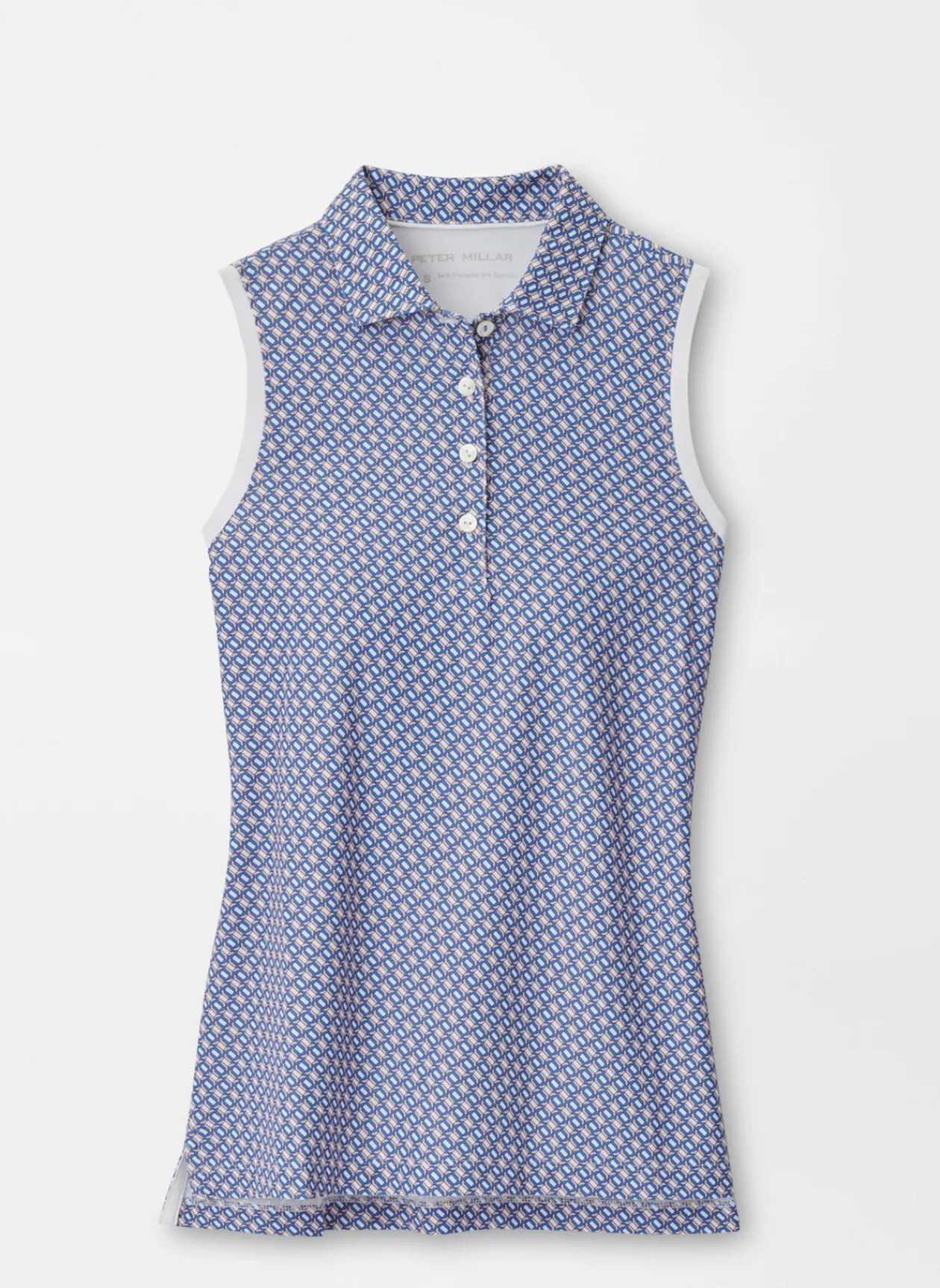 Peter Millar Polos & Shirts|Banded Sport Mesh Links Print Sleeveless Button Polo