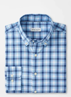 Peter Millar Sport Shirts|Blue Hill Crown Lite Cotton-Stretch Sport Shirt