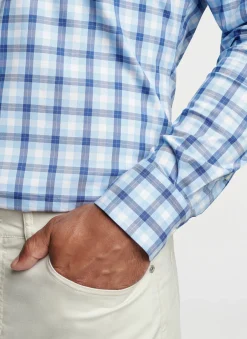 Peter Millar Sport Shirts|Blue Hill Crown Lite Cotton-Stretch Sport Shirt