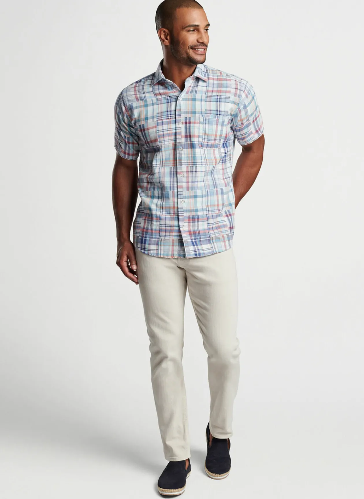 Peter Millar Sport Shirts|Cabana Madras Cotton Sport Shirt