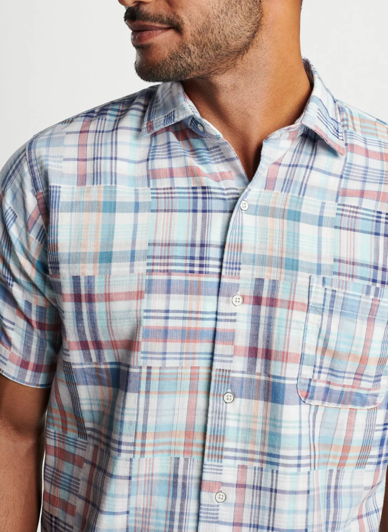 Peter Millar Sport Shirts|Cabana Madras Cotton Sport Shirt