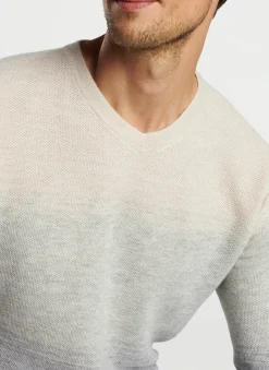 Peter Millar Sweaters|Camden High V Striped Sweater