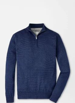 Peter Millar Sweaters|Canton Stripe Quarter-Zip Sweater
