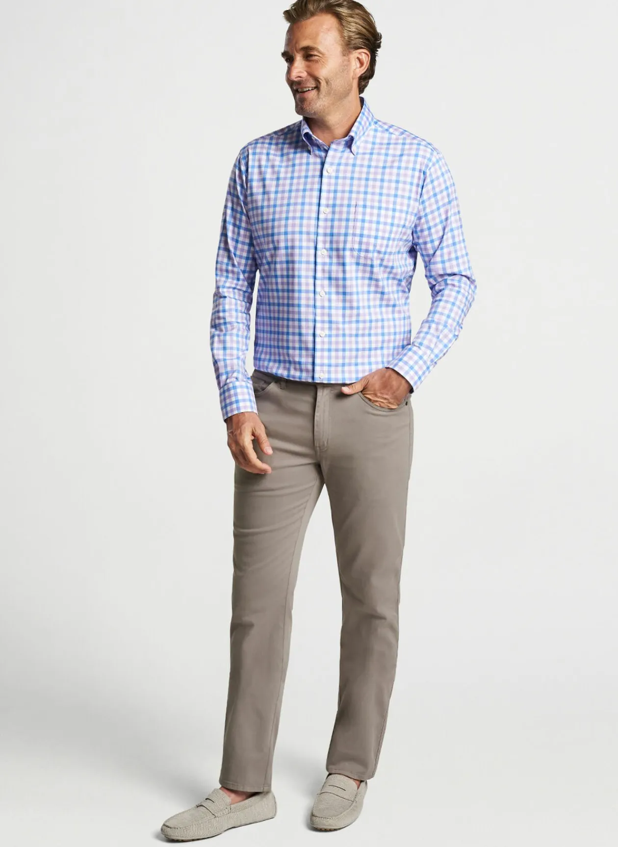 Peter Millar Sport Shirts|Castine Crown Lite Cotton-Stretch Sport Shirt