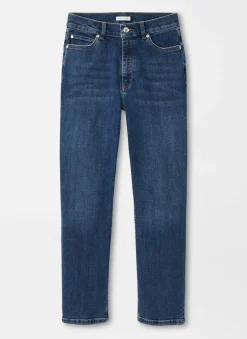 Peter Millar Pants|Crawford High Rise Straight Crop Denim Jean