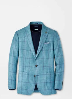 Peter Millar Sport Coats|Creston Windowpane Soft Jacket