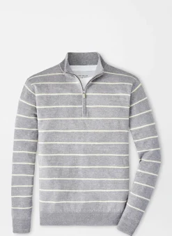 Peter Millar Sweaters|Eastham Striped Quarter-Zip Sweater