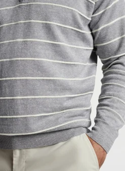 Peter Millar Sweaters|Eastham Striped Quarter-Zip Sweater