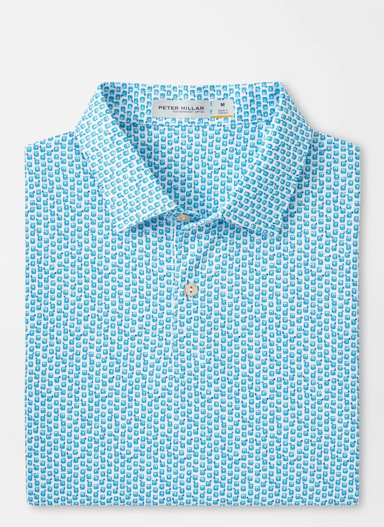 Peter Millar Sun Protection Apparel|Featherweight Performance Golf On The Rocks Polo