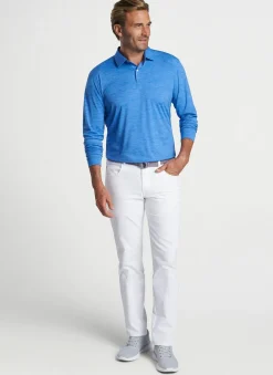 Peter Millar Sun Protection Apparel|Featherweight Performance Long Sleeve Melange Polo