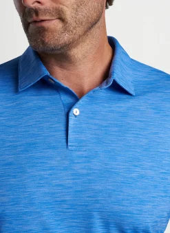Peter Millar Sun Protection Apparel|Featherweight Performance Long Sleeve Melange Polo