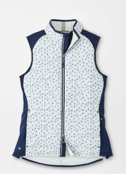 Peter Millar Women'S Golf Outerwear|Fuse Tossed Paisley Hybrid Vest