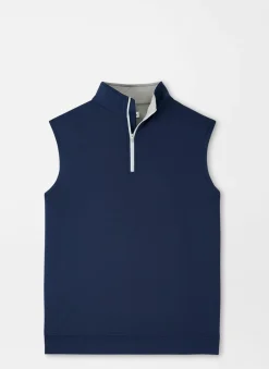 Peter Millar Vests|Galway Stretch Loop Terry Quarter-Zip Vest