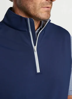 Peter Millar Vests|Galway Stretch Loop Terry Quarter-Zip Vest