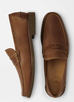 Peter Millar Loafers & Boots|Handsewn Leather Penny Loafer