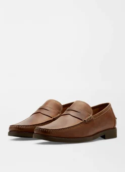 Peter Millar Loafers & Boots|Handsewn Leather Penny Loafer