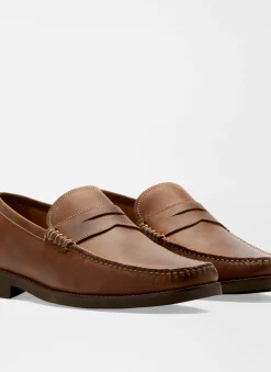 Peter Millar Loafers & Boots|Handsewn Leather Penny Loafer