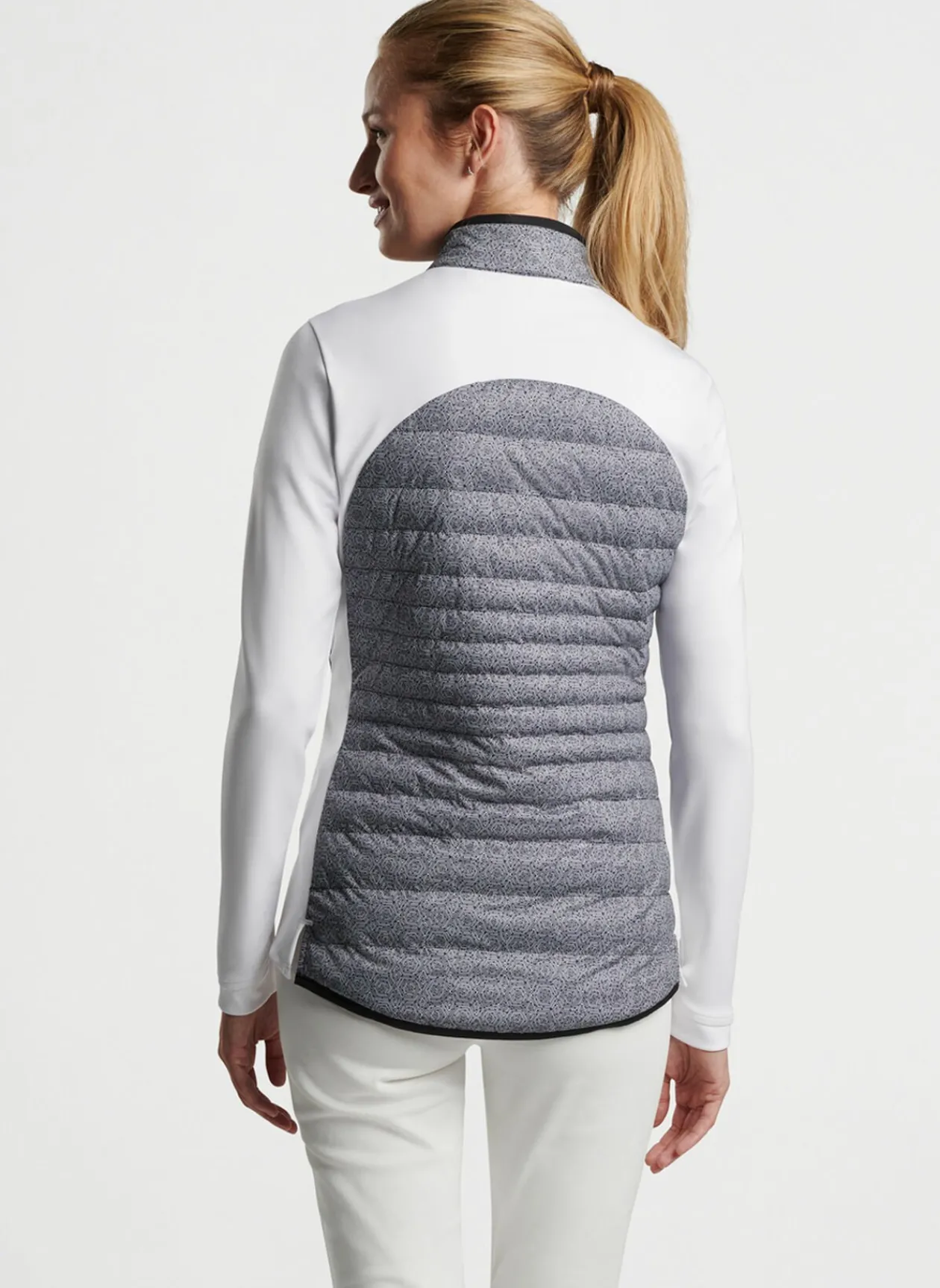 Peter Millar Women'S Golf Outerwear|Hexagons Print Merge Hybrid Jacket