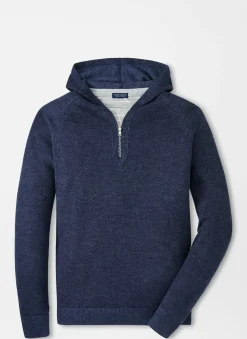 Peter Millar Sweaters|Holden Quarter-Zip Hoodie Sweater