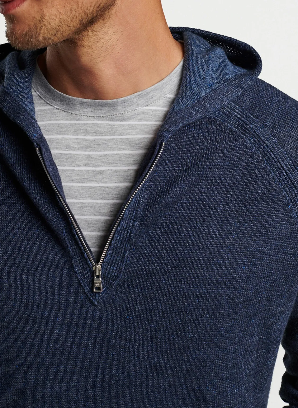 Peter Millar Sweaters|Holden Quarter-Zip Hoodie Sweater