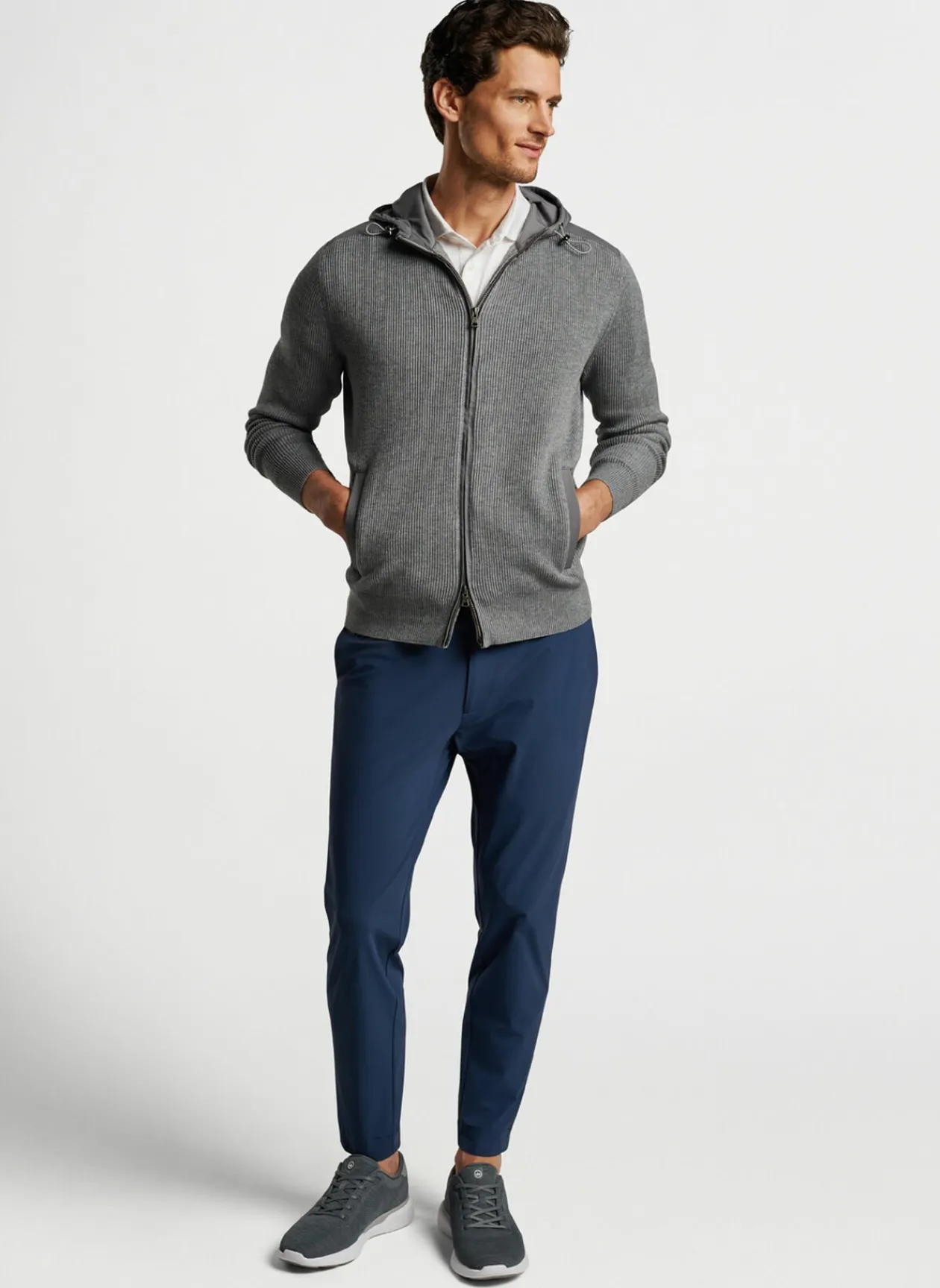 Peter Millar Sweaters|Holdridge Hybrid Full-Zip Cardigan