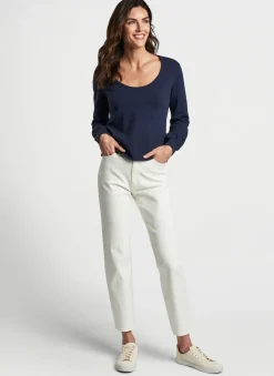 Peter Millar Polos & Shirts|Kate Long-Sleeve Scoop Neck Henley