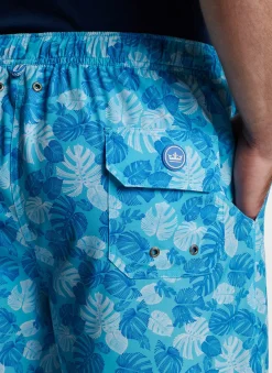 Peter Millar Swim Trunks|Linework Monstera Swim Trunk