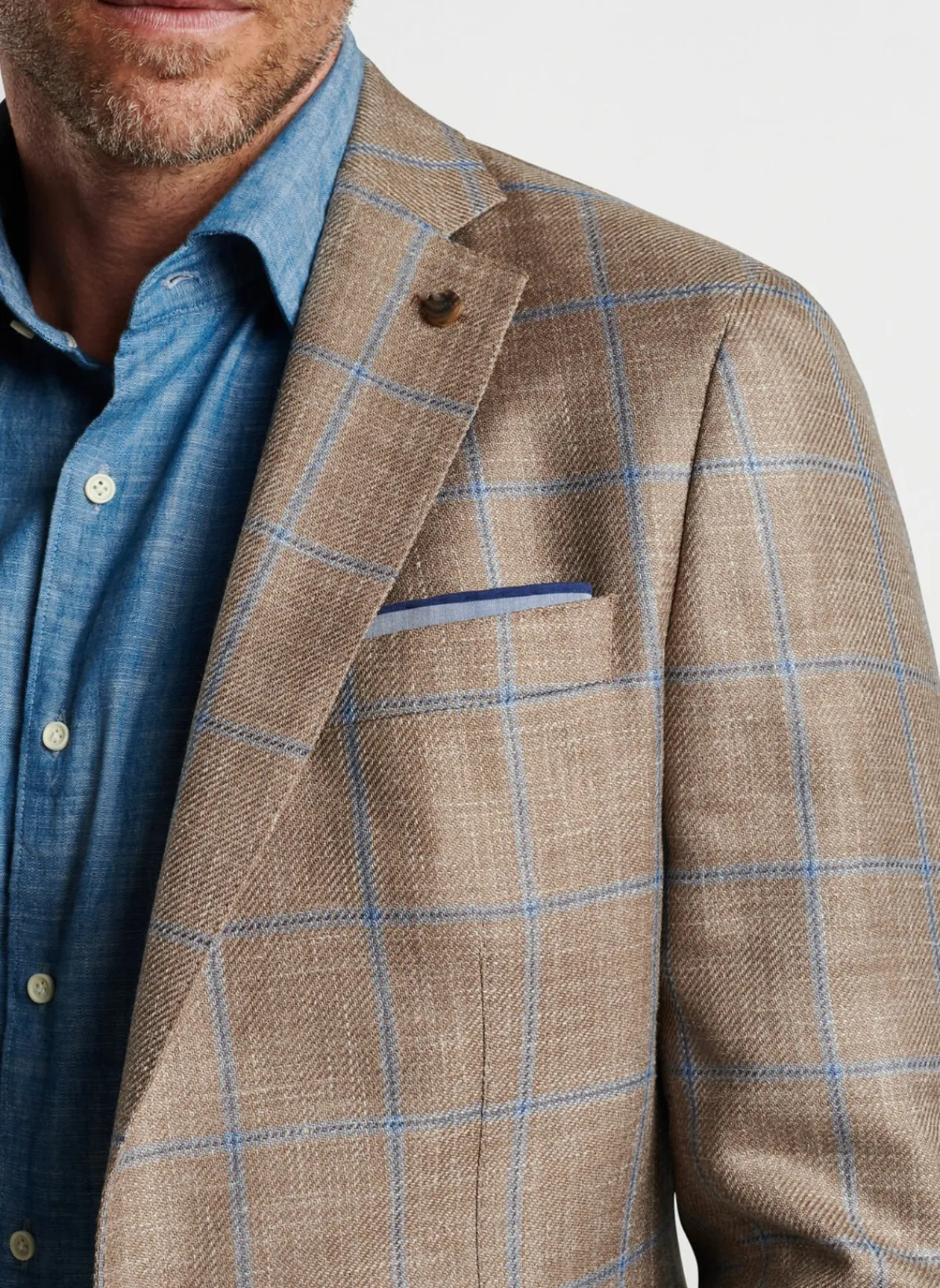 Peter Millar Sport Coats|Mason Windowpane Soft Jacket