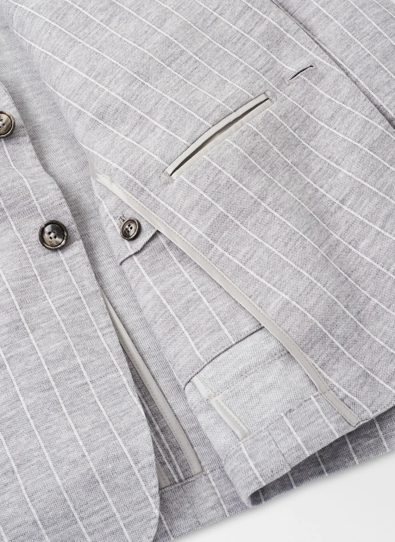 Peter Millar Sport Coats|Melton Knit Pinstripe Soft Jacket