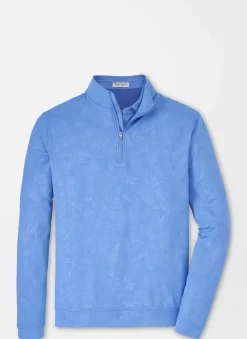Peter Millar Pullovers & Hoodies|Perth Shadow Stripe Floral Performance Quarter-Zip