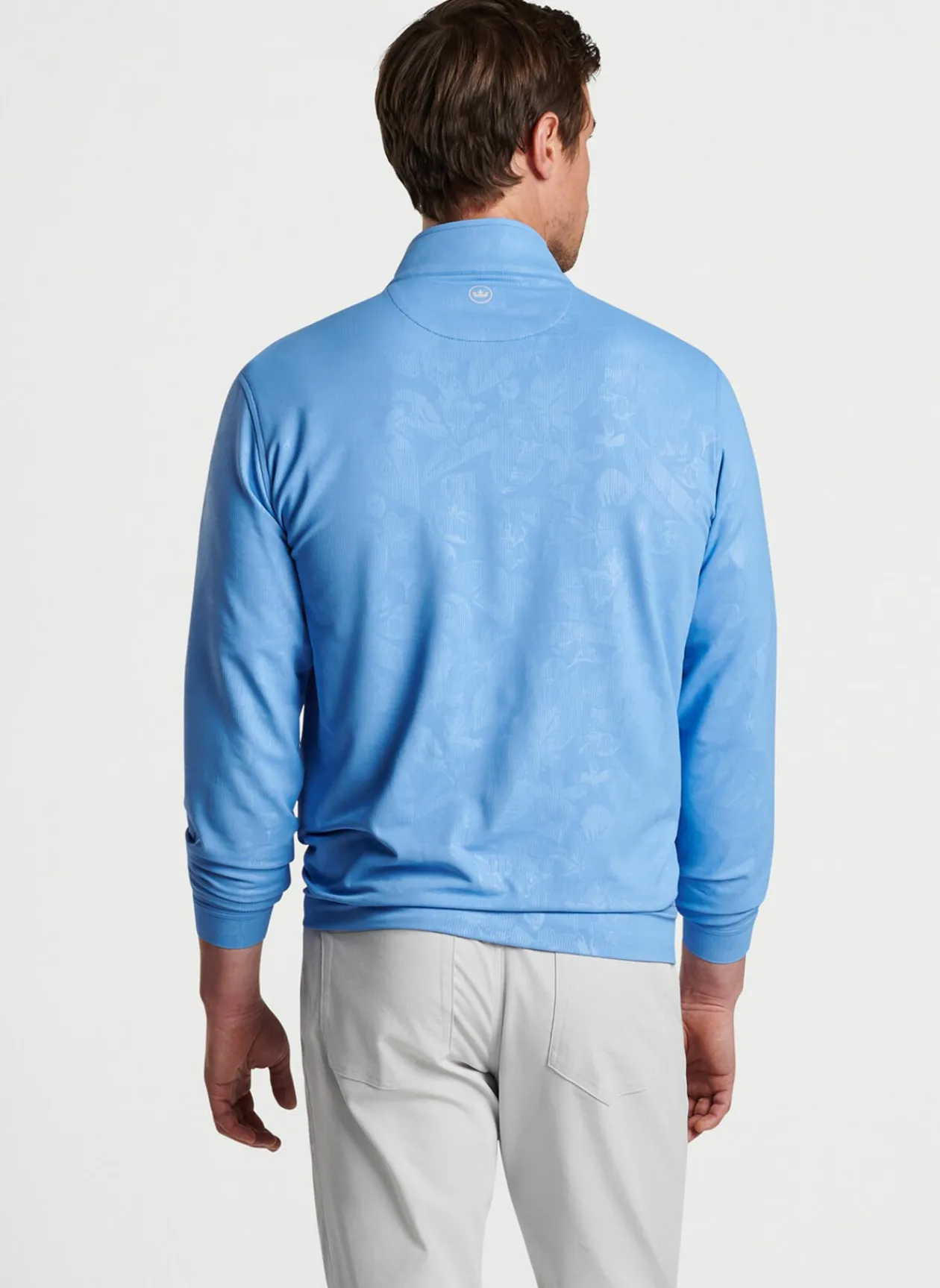 Peter Millar Pullovers & Hoodies|Perth Shadow Stripe Floral Performance Quarter-Zip