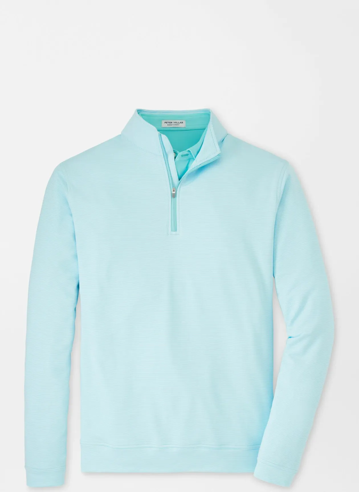 Peter Millar Sun Protection Apparel|Perth Sugar Stripe Performance Quarter-Zip