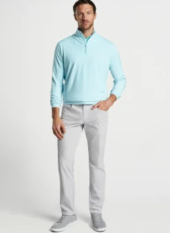 Peter Millar Sun Protection Apparel|Perth Sugar Stripe Performance Quarter-Zip
