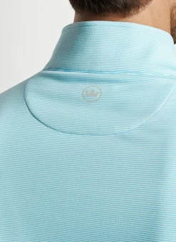 Peter Millar Sun Protection Apparel|Perth Sugar Stripe Performance Quarter-Zip