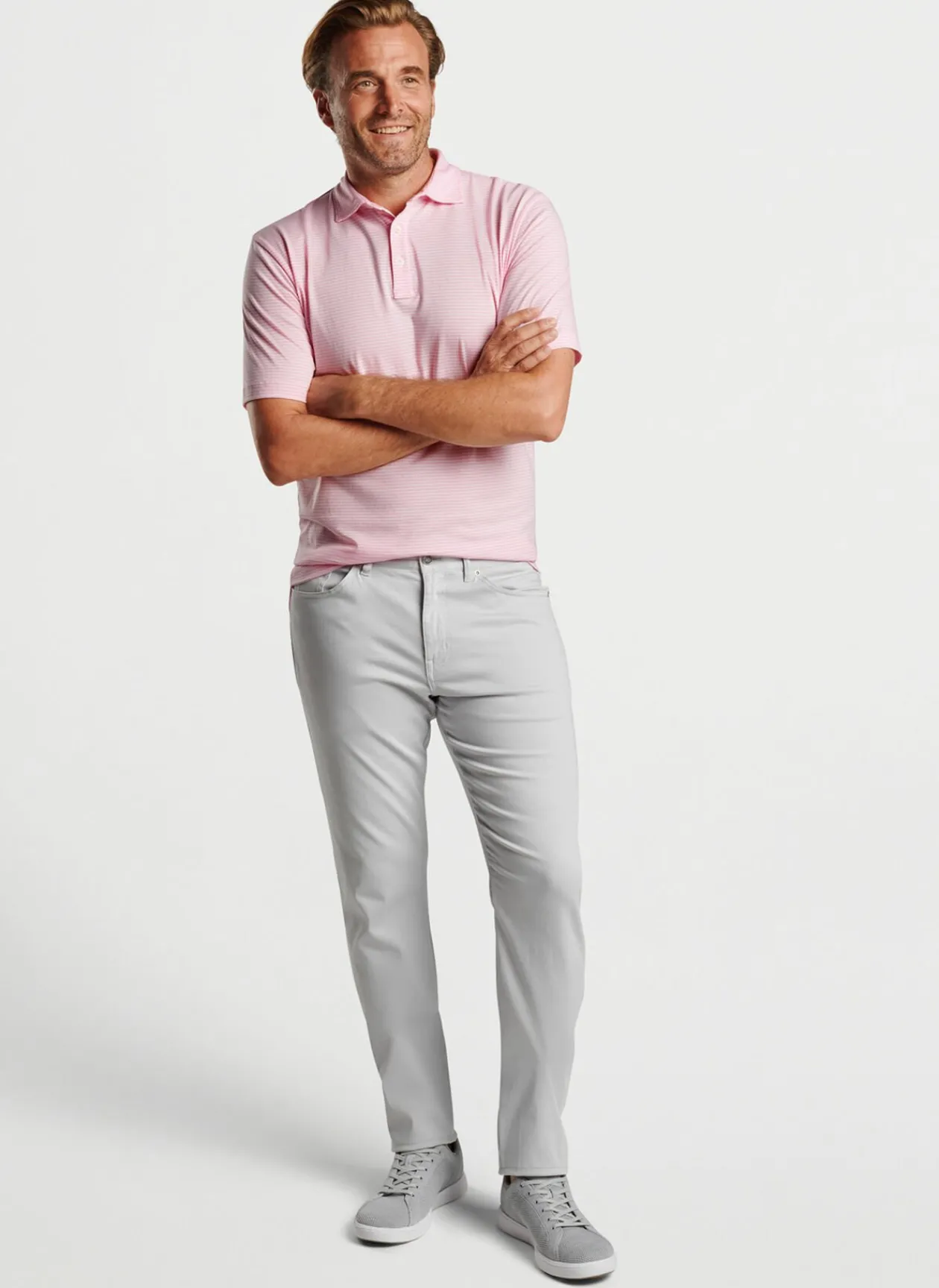 Peter Millar Polos|Pilot Mill Halifax Stripe Short-Sleeve Polo