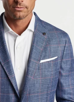 Peter Millar Sport Coats|Roseville Windowpane Soft Jacket