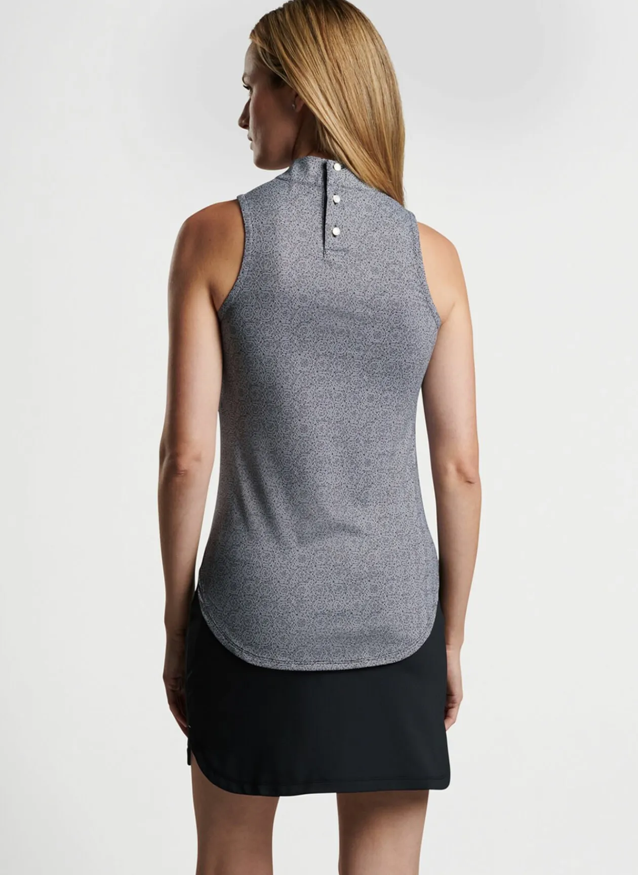 Peter Millar Polos & Shirts|Scottie Hexagons Print Sleeveless Mock Neck Shell