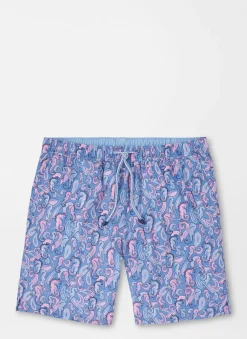 Peter Millar Swim Trunks|Seahorse Paisley Swim Trunk