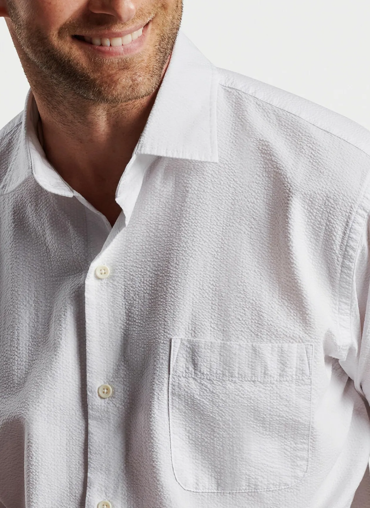 Peter Millar Sport Shirts|Seaward Seersucker Cotton Sport Shirt