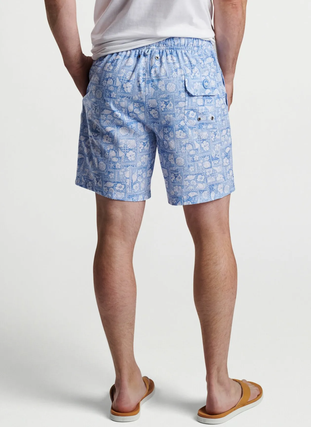 Peter Millar Swim Trunks|Shell Patchwork Swim Trunk
