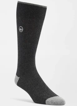 Peter Millar Socks|Solid Rib Crew Sock