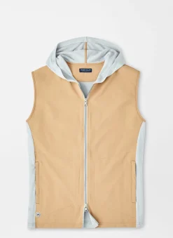 Peter Millar Vests|Solstice Performance Hybrid Full-Zip Hoodie Vest
