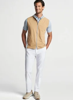 Peter Millar Vests|Solstice Performance Hybrid Full-Zip Hoodie Vest